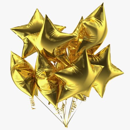 Փունջ հելիումով «Golden Stars»