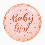 Ափսե Baby Girl rose gold 10h